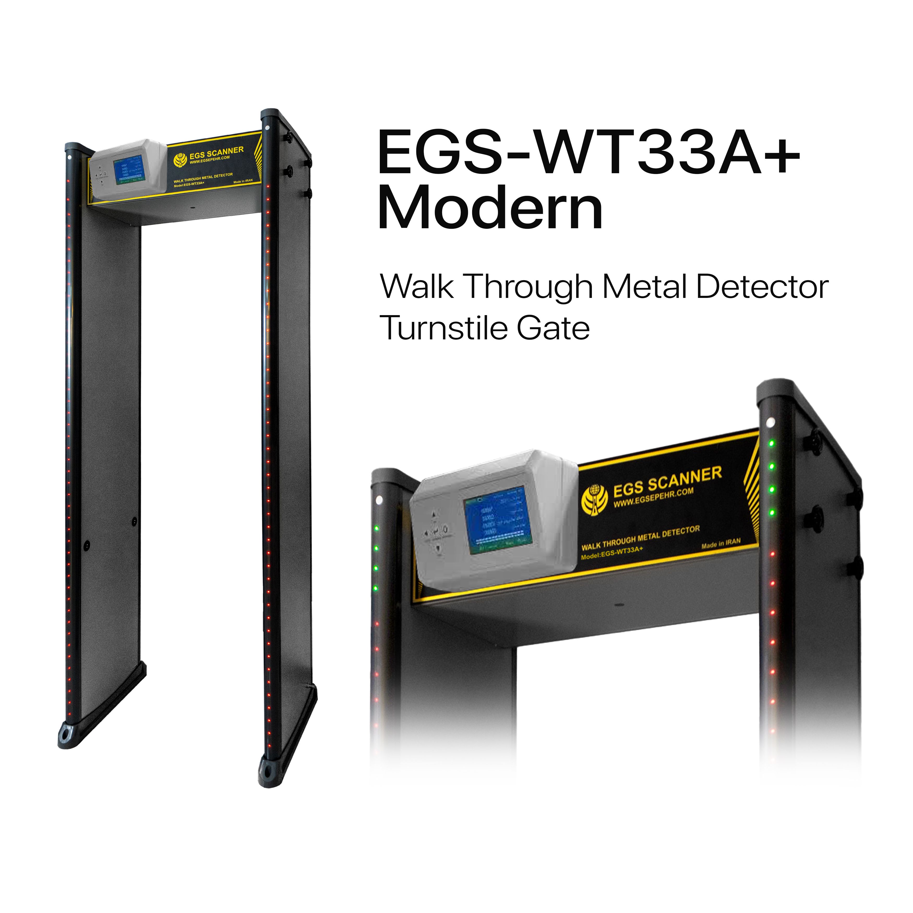 گیت فلزیاب بازرسی بدنی 33 زون A100
