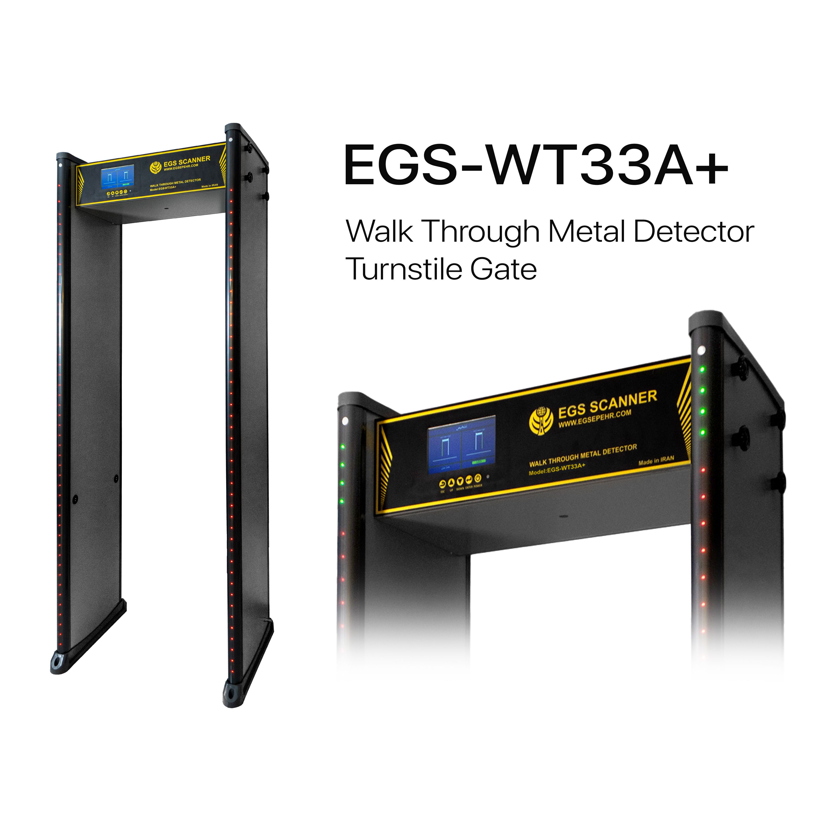 گیت فلزیاب و بازرسی بدنی 33 زون WT33A